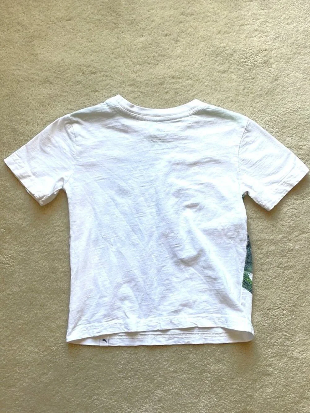 Tommy Bahama T-Rex Dinosaur Headphone White Shirt Boys Size 4 Extra Small